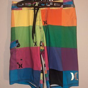 Hurley Rainbow Color Swim Trunks sz 20